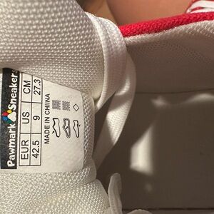 mark. Red and White Canvas Sneakers
